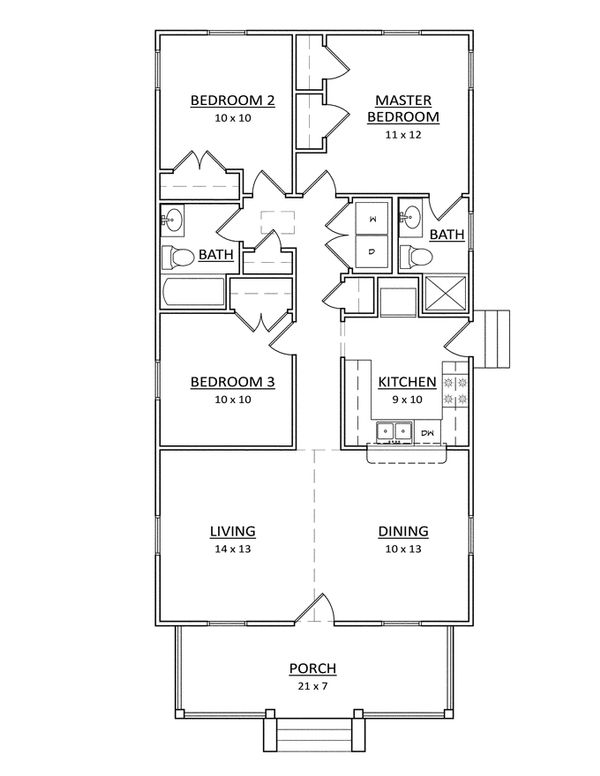 House Blueprint - Craftsman Floor Plan - Main Floor Plan #936-24