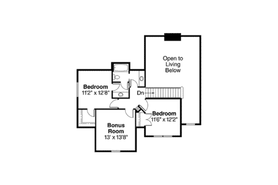 Floor Plan - Upper Floor for Country House Plan #124-539 - 4 bed, 2.5 bath
