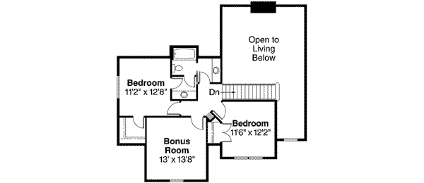 Country Floor Plan - Upper Floor Plan #124-539