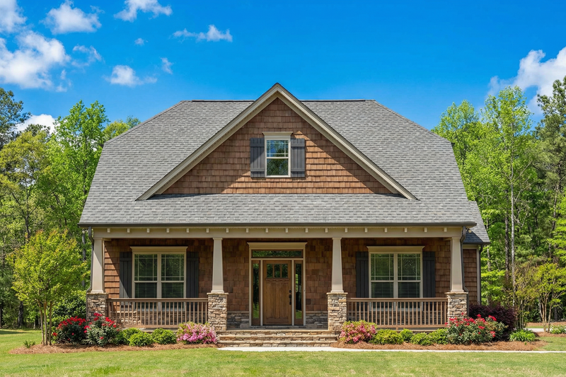 Architectural House Design - Bungalow Exterior - Front Elevation Plan #17-2408