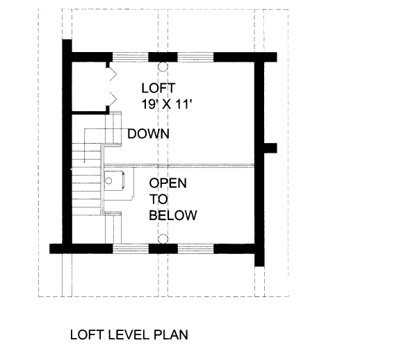 Log Floor Plan - Upper Floor Plan #117-797