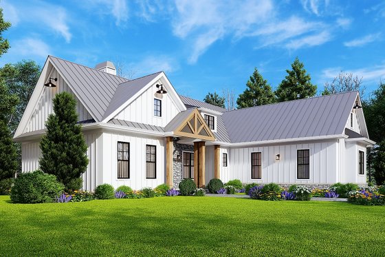 Exterior - Other Elevation 3 for Farmhouse House Plan #54-547 - 3 bed, 2.5 bath