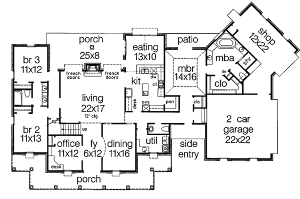 Home Plan - Colonial Floor Plan - Main Floor Plan #15-390