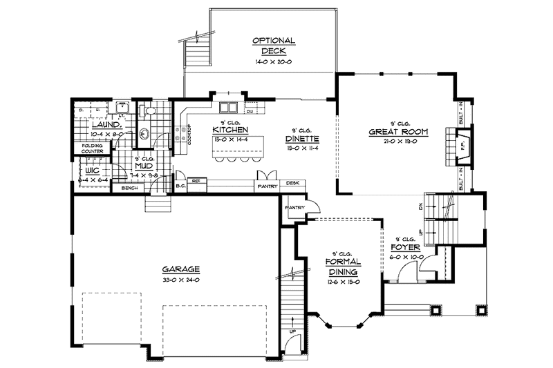 Dream House Plan - Floor Plan - Main Floor for Traditional House Plan #51-660 - 3 bed, 2.5 bath