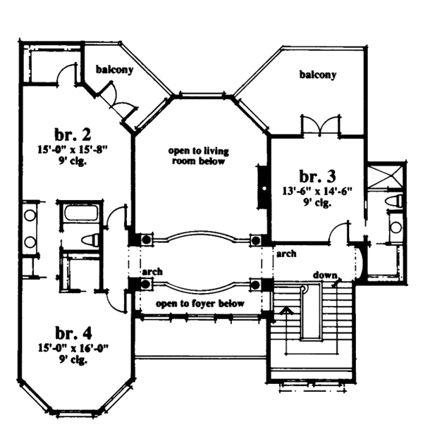 Dream House Plan - Mediterranean Floor Plan - Upper Floor Plan #930-42