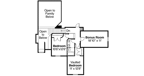Farmhouse Floor Plan - Upper Floor Plan #124-198