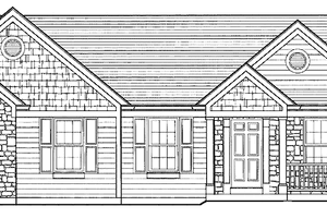 Country Exterior - Front Elevation Plan #46-598