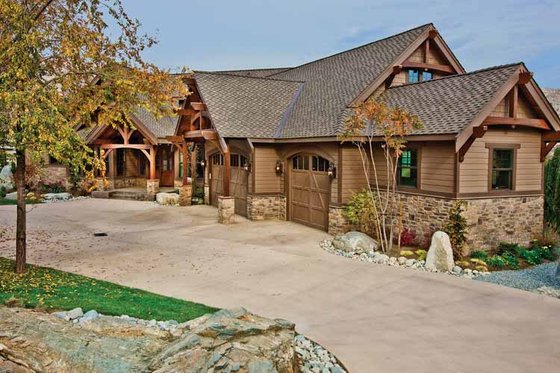 Exterior - Front Elevation 3 for Craftsman House Plan #132-561 - 5 bed, 4 bath