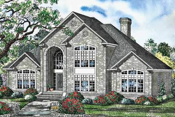 Exterior - Front Elevation 3 for Traditional House Plan #17-3000 - 3 bed, 3.5 bath