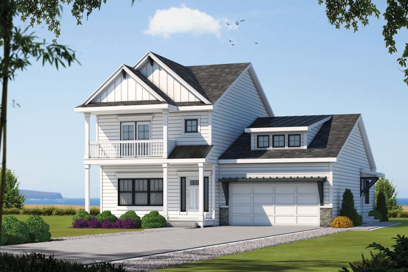 House Blueprint - Traditional Exterior - Front Elevation Plan #20-2518