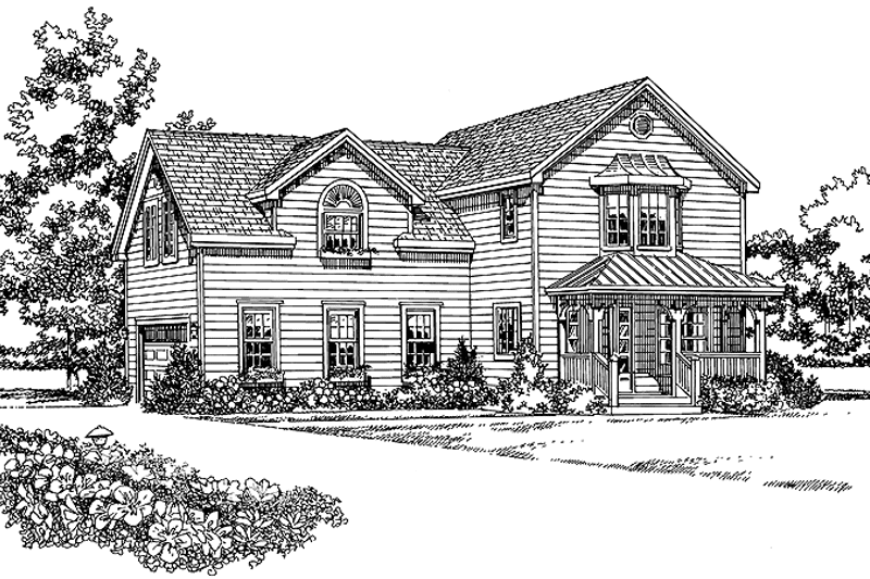 Home Plan - Exterior - Front Elevation for Country House Plan #72-1114 - 3 bed, 2.5 bath