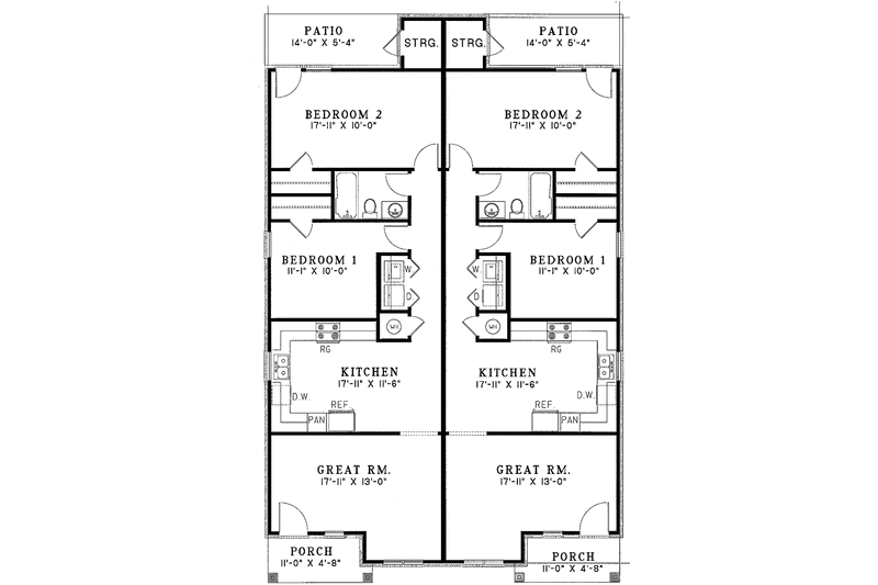 Home Plan - Floor Plan - Upper Floor for Ranch House Plan #17-2980 - 4 bed, 2 bath