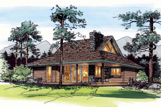 Exterior - Other Elevation for Country House Plan #312-545 - 2 bed, 1 bath