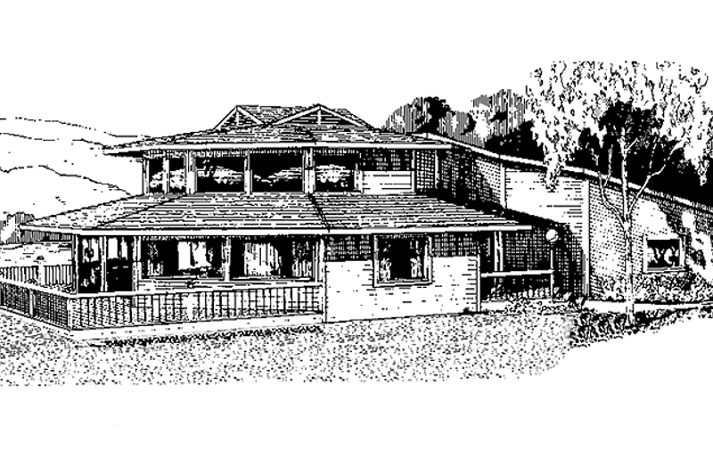 Home Plan - Exterior - Front Elevation 3 for Contemporary House Plan #320-825 - 2 bed, 2 bath