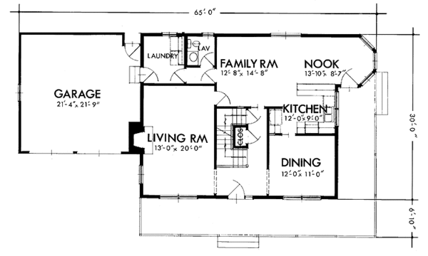Home Plan - Country Floor Plan - Main Floor Plan #320-1360