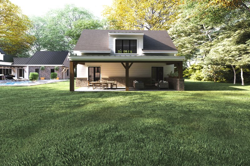 House Blueprint - Exterior - Rear Elevation for Craftsman House Plan #1094-27 - 2 bed, 2 bath