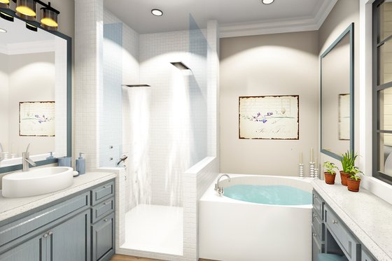Interior - Master Bathroom for Ranch House Plan #406-9655 - 3 bed, 2 bath