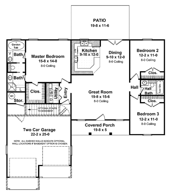 House Plan Design - Ranch Floor Plan - Main Floor Plan #21-401