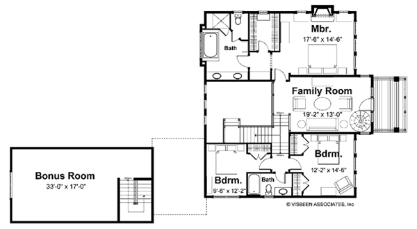 Dream House Plan - Craftsman Floor Plan - Upper Floor Plan #928-59