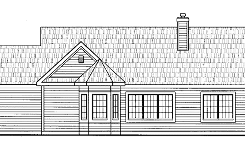 House Plan Design - Exterior - Rear Elevation for Country House Plan #314-213 - 3 bed, 2 bath