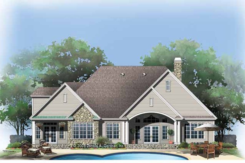 Home Plan - Exterior - Rear Elevation for Craftsman House Plan #929-780 - 3 bed, 2.5 bath