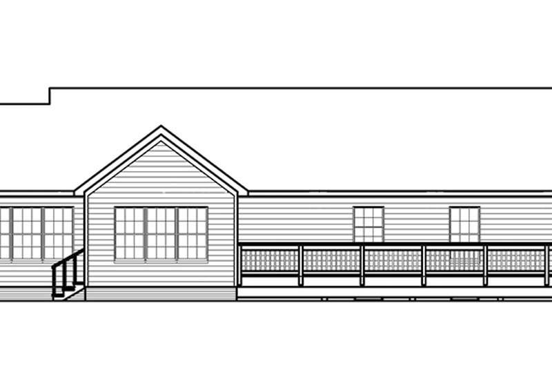 House Blueprint - Exterior - Rear Elevation for Traditional House Plan #435-12 - 3 bed, 2.5 bath