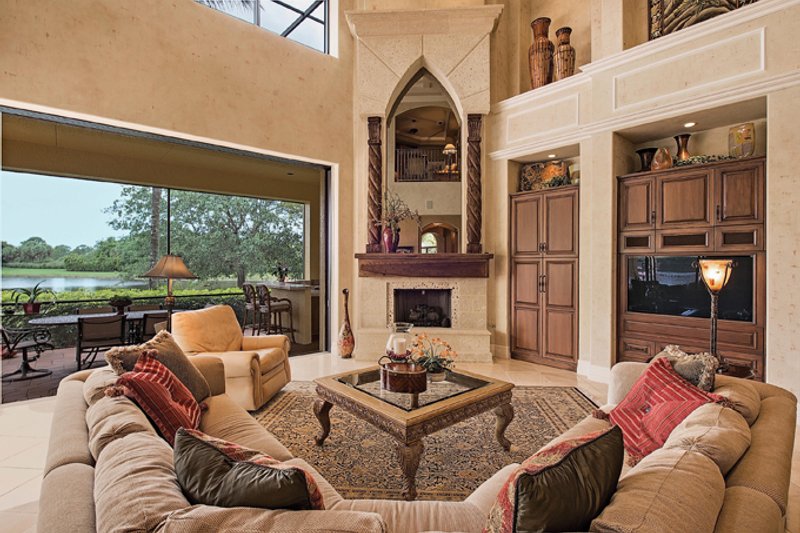 Dream House Plan - Interior - Family Room 1 for Mediterranean House Plan #930-413 - 4 bed, 4.5 bath
