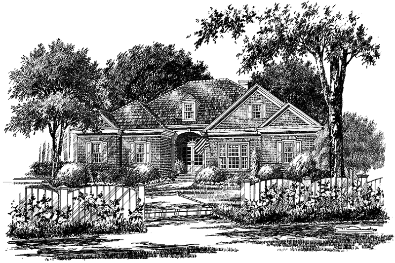 Home Plan - Exterior - Front Elevation 3 for Colonial House Plan #429-246 - 3 bed, 3.5 bath