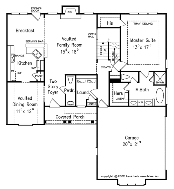 House Design - Country Floor Plan - Main Floor Plan #927-726