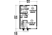 Contemporary Style House Plan - 3 Beds 1 Baths 1334 Sq/Ft Plan #25-4349 