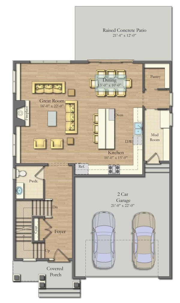 Architectural House Design - Farmhouse Floor Plan - Main Floor Plan #1057-39