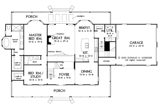 Floor Plan - Main Floor for Country House Plan #929-791 - 4 bed, 4 bath