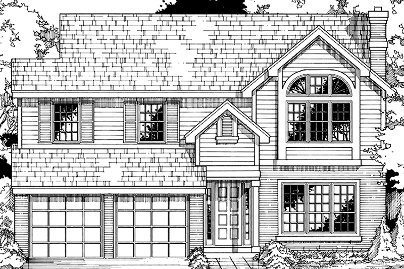 Dream House Plan - Prairie Exterior - Front Elevation Plan #320-1073