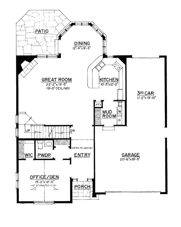 Architectural House Design - Craftsman Floor Plan - Main Floor Plan #1016-107