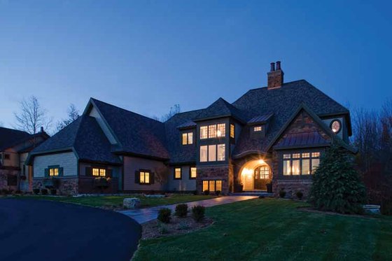 Exterior - Front Elevation 8 for European House Plan #928-180 - 3 bed, 3.5 bath