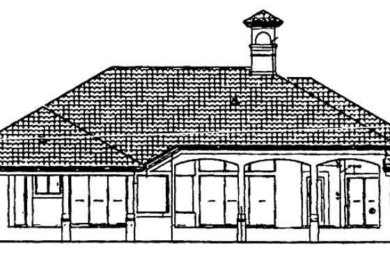 Exterior - Rear Elevation 2 for Mediterranean House Plan #930-301 - 4 bed, 3.5 bath