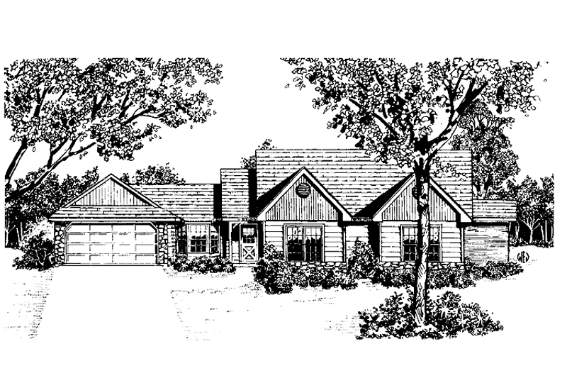 House Plan Design - Ranch Exterior - Front Elevation Plan #14-266