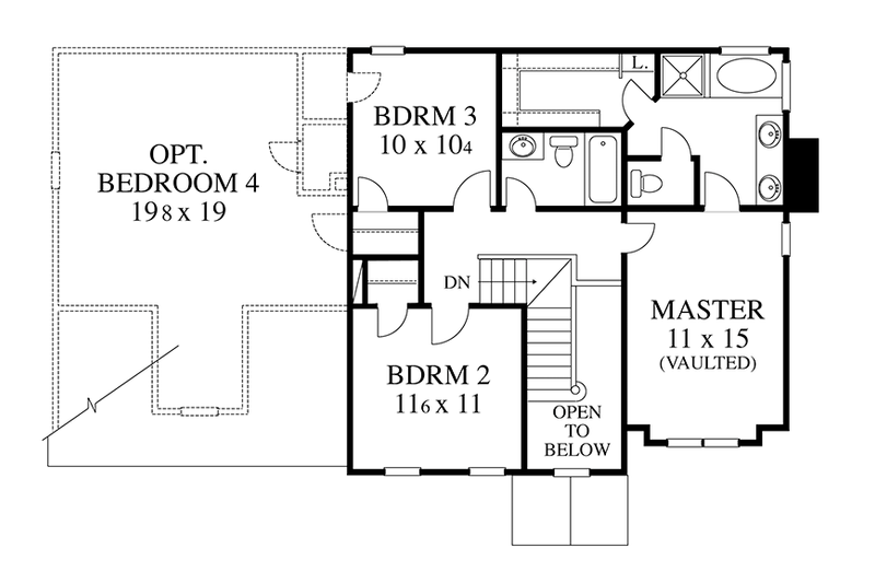 House Plan Design - Floor Plan - Upper Floor for Colonial House Plan #1053-66 - 3 bed, 2.5 bath