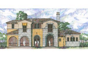 Mediterranean Exterior - Front Elevation Plan #426-4