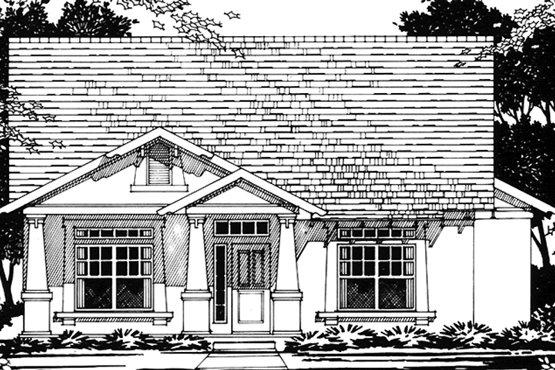 Dream House Plan - Craftsman Exterior - Front Elevation Plan #472-393