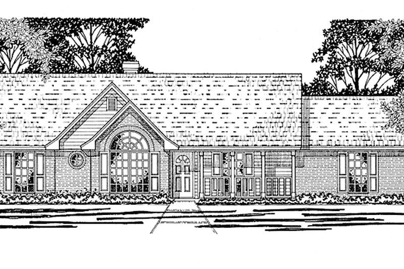 Home Plan - Country Exterior - Front Elevation Plan #42-491