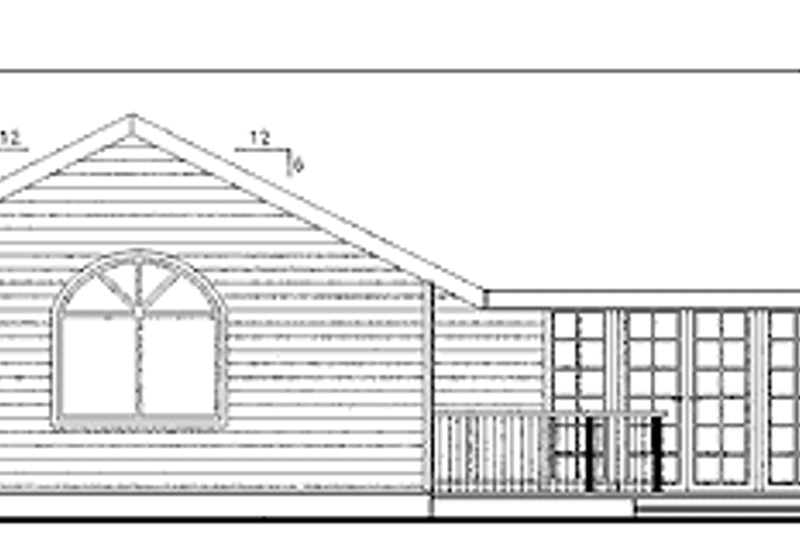 Dream House Plan - Exterior - Rear Elevation for Ranch House Plan #60-979 - 3 bed, 2.5 bath