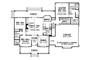 Floor Plan - Main Floor for Country House Plan #929-885 - 3 bed, 2 bath