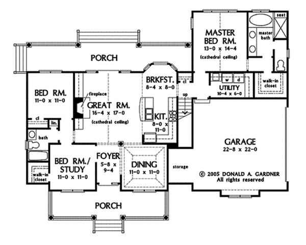 Country Floor Plan - Main Floor Plan #929-885