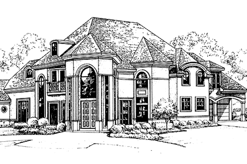 Home Plan - Exterior - Front Elevation 3 for Classical House Plan #1021-4 - 4 bed, 3 bath