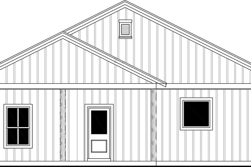 House Blueprint - Exterior - Rear Elevation for Farmhouse House Plan #21-483 - 3 bed, 2.5 bath