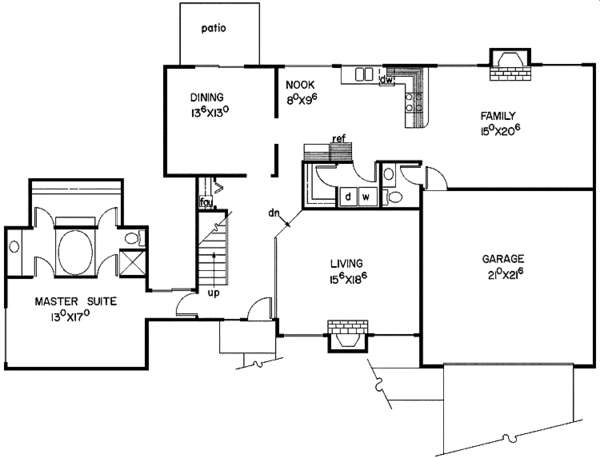 Dream House Plan - Contemporary Floor Plan - Main Floor Plan #60-761