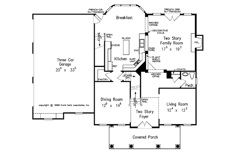 Colonial Style House Plan - 4 Beds 3.5 Baths 2887 Sq/Ft Plan #927-490 ...