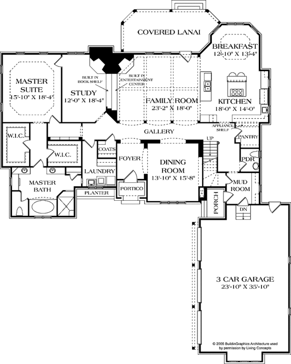 Dream House Plan - European Floor Plan - Main Floor Plan #453-583