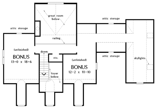 House Plan Design - Country Floor Plan - Upper Floor Plan #929-343